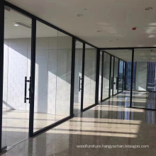 Best Quality Office Furniture Indoor Acoustic Double Tempered  Exterior Clear Glass Wall Partition Office Divider